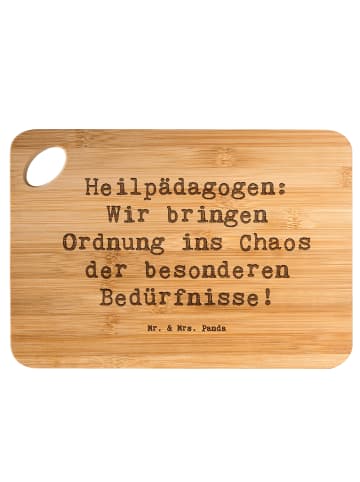 Mr. & Mrs. Panda Holzbrettchen Spruch Heilpädagogin Chaosordnung... in Braun