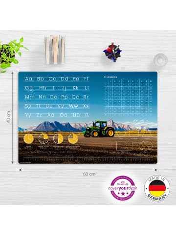 cover-your-desk.de  Lernunterlage "Traktor Optik" in bunt (L)60 x (B)40