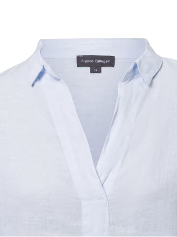 Franco Callegari Leinenbluse in hellblau - 0029