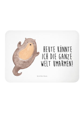 Mr. & Mrs. Panda Dekomagnet Otter Umarmen mit Spruch in Weiß