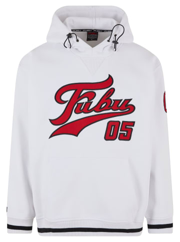FUBU FUBU Herren FM223-004-2 Varsity Heavy Hoodie in white/red