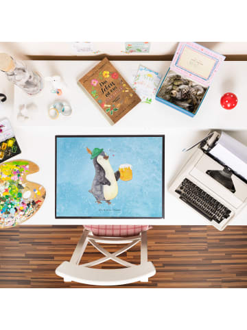 Mr. & Mrs. Panda malunterlage Pinguin Bier ohne Spruch in Eisblau