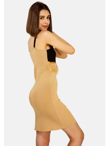 TOOCHE Kleid "Federkleid" in beige