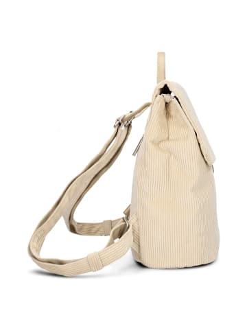 Zwei Mademoiselle.M City Rucksack 29 cm in cord creme