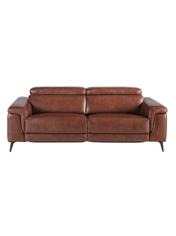 Angel Cerdá Relaxsofa 6117 in Braun/Schwarz – (B)215 x (T)103 x (H)99 cm