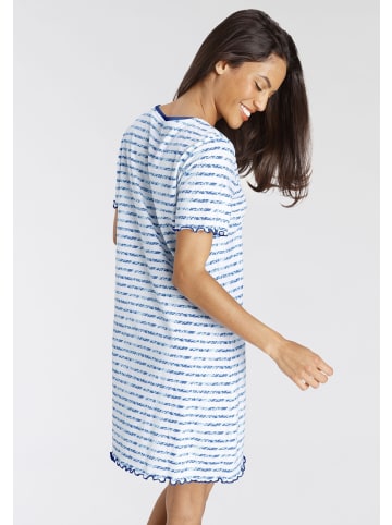 VIVANCE DREAMS Sleepshirt in blau gestreift