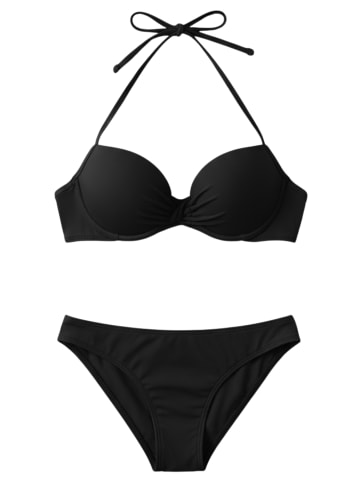 AvaMia Bikini Set Bikinihose Bikinitop Type 2 in Schwarz