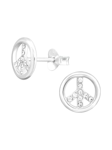 Alexander York Ohrstecker PEACE in 925 Sterling Silber, 2-tlg.