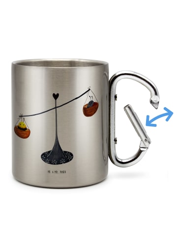 Mr. & Mrs. Panda Thermobecher Sternzeichen Waage ohne Spruch in Silber