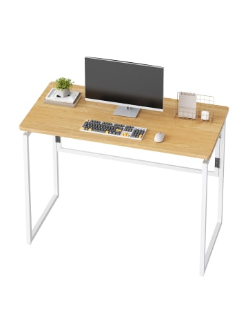 VASAGLE Computertisch Barnet in Gelb - (B)100 x (H)74 x (T)50 cm