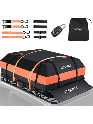 COSTWAY Dachbox Auto 425 L in Orange