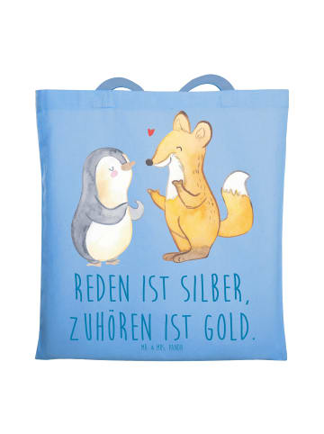 Mr. & Mrs. Panda Tasche Konflikte friedlich lösen mit Spruch in Sky Blue