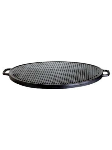 GAUMENKICK Grillplatte Gusseisen in schwarz - D: 55cm