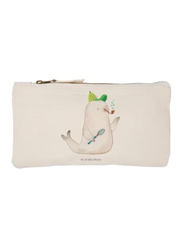 Mr. & Mrs. Panda Kulturbeutel Robbe Sherlock ohne Spruch in Weiß