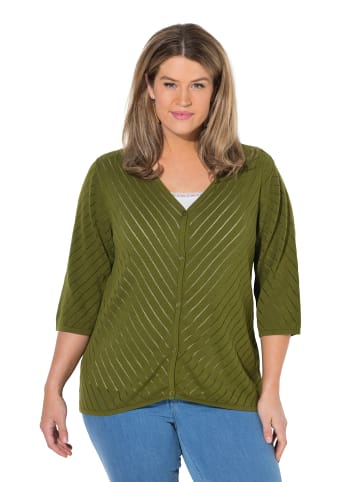 Ulla Popken Strickjacke in oliv