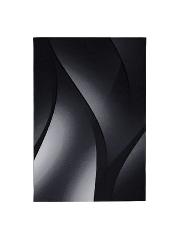 Kurzflor Teppich Pago Schwarz