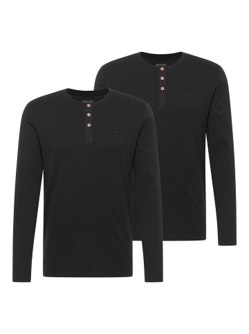 Mustang Longsleeve 2er Pack in Schwarz
