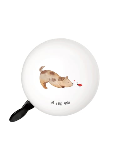 Mr. & Mrs. Panda Fahrradklingel Hund Marienkäfer ohne Spruch in Weiß