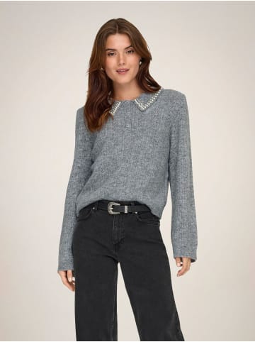 JDY Strickpullover in Medium Grey Melange