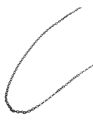 Adeliás Unisex Halskette – Ankerkette aus Edelstahl 40+5 in schwarz