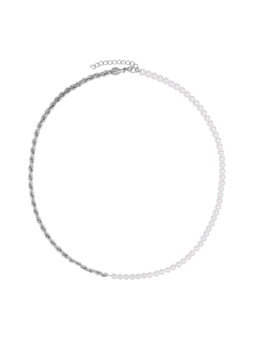 Steel_Art Perlenkette für Herren Daven silberfarben poliert in Silberfarben Poliert