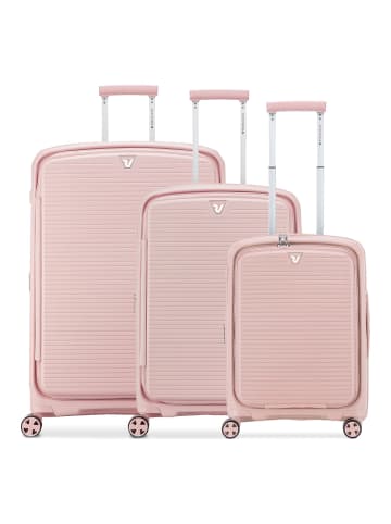 Roncato Arcade DLX 4 Rollen Kofferset 3-teilig mit Dehnfalte rosa pastello