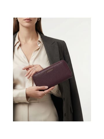 Lazarotti Bologna Leather XL Double Zip-Around Geldbörse RFID Leder 20 cm burgundy