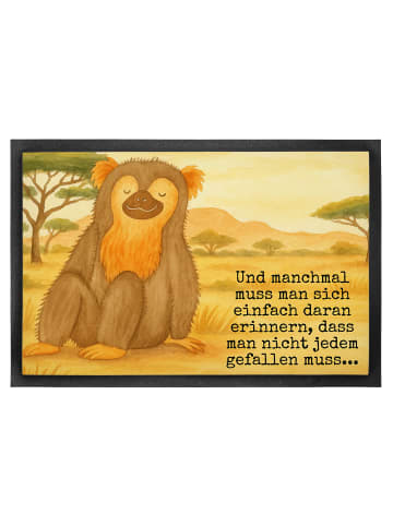 Mr. & Mrs. Panda fußmatte Affe Design mit Spruch in Weiß