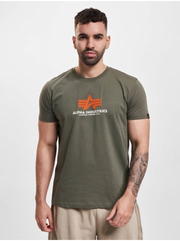 Alpha Industries T-Shirts in dark olive