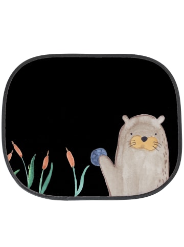Mr. & Mrs. Panda Auto Sonnenblende Otter Stein ohne Spruch in Schwarz
