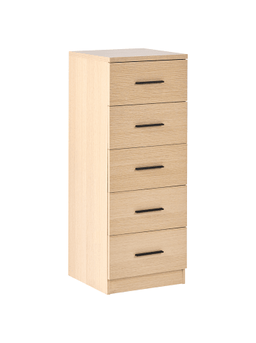 Beliani Kommode KITIMAT in Braun/Schwarz - (W) 40 x (H) 105 x (L) 40 cm