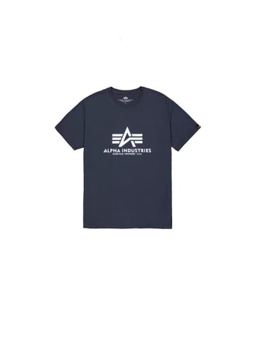 Alpha Industries T-Shirt 'Basic' in dunkelblau