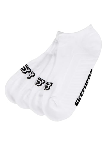 Skechers Skechers 2PPK Basic Cushioned Sneaker Socks in Weiß