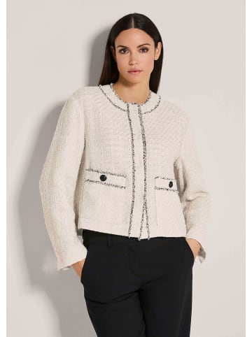 MADELEINE Kurzblazer in Bouclé-Optik in wollweiß / schwarz