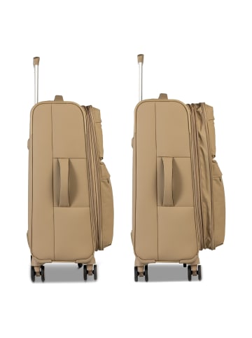Worldpack Kyoto 4 Rollen Kofferset 3-teilig mit Dehnfalte beige