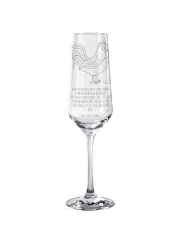 Mr. & Mrs. Panda Sektglas Hahn Korn mit Spruch in Transparent