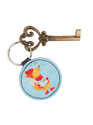 Mr. & Mrs. Panda Anhänger Fuchs Sänger ohne Spruch in Eisblau