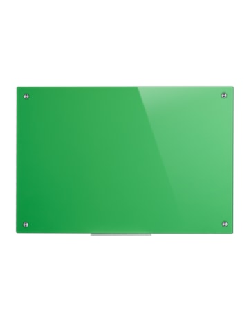 relaxdays Magnettafel Glas in Grün - (B)90 x (H)60 cm