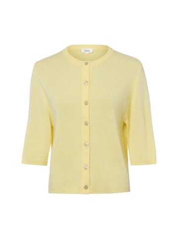 s.Oliver Strickjacke in zitrone - 0001