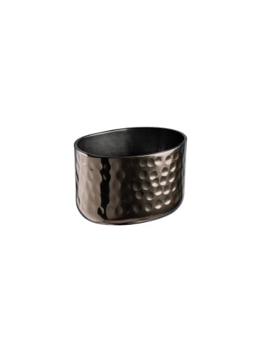 APS Schale -CRAFT- 8,5 x 6,5 cm, H: 5,5 cm Aluminium, Gunmetal-Look