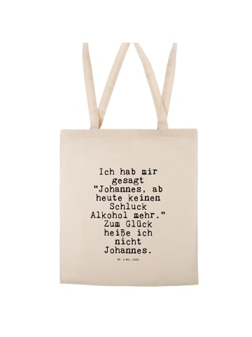 Mr. & Mrs. Panda Uni Tasche Ich hab mir gesagt... mit Spruch in Creme