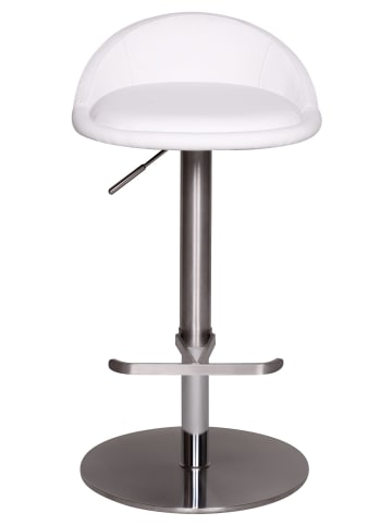 FineBuy Barstuhl in Weiß / Kunstleder / 43x43x43