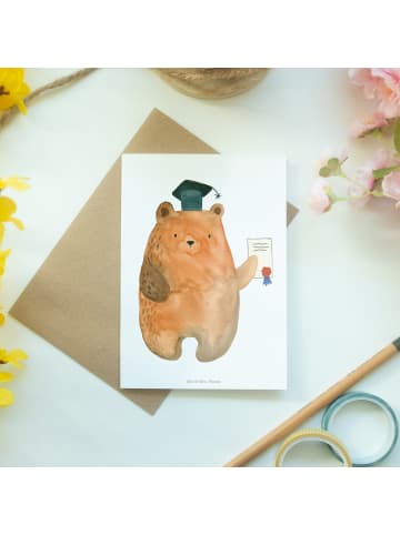 Mr. & Mrs. Panda babykarte Bär Prüfung ohne Spruch in Weiß