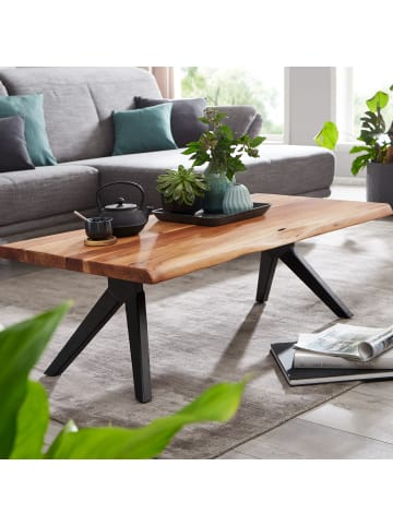 FineBuy Couchtisch in Braun / Akazie / 115x64x37