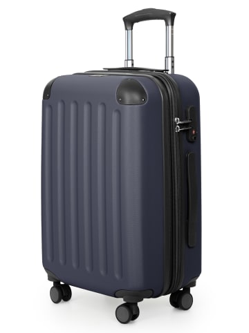 Hauptstadtkoffer Spree - Koffer Handgepäck Bordgepäck Trolley 55 x 36 x 21 cm, 42 L, TSA in Dunkelblau
