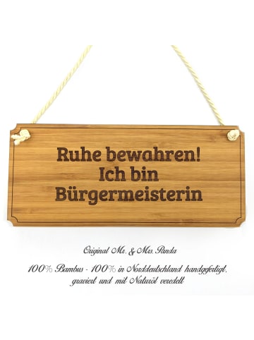 Mr. & Mrs. Panda Schild Bürgermeisterin mit Spruch in Keine Angabe