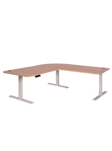 MCW Tischplatte D40 für Eck-Schreibtisch 90°, Hellbraun