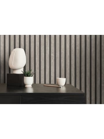 A.S. Création Tapete Wooden panel Grau