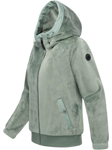 ragwear Fleecejacke Cousy Short Bonded in Dusty Green