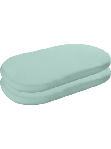 Erwin Müller Frottee Baby-Spannbettlaken 2er-Pack Erding in mint